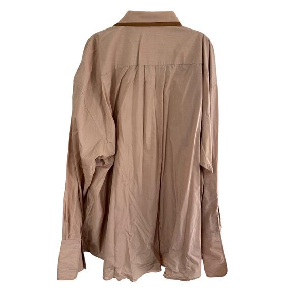 Lee Tex Collection Mens Beige Long Sleeve Button-Up Shirt 5XL - Picture 2 of 5